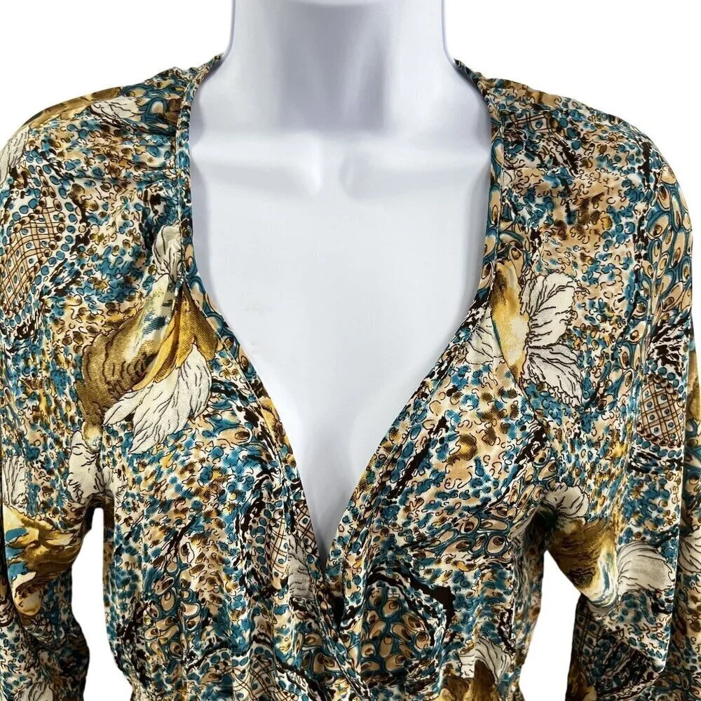 Anthropologie Boemo S Boho Paisley Tiered Maxi Dress Tie Waist Hippie Coachella - Picture 3 of 15